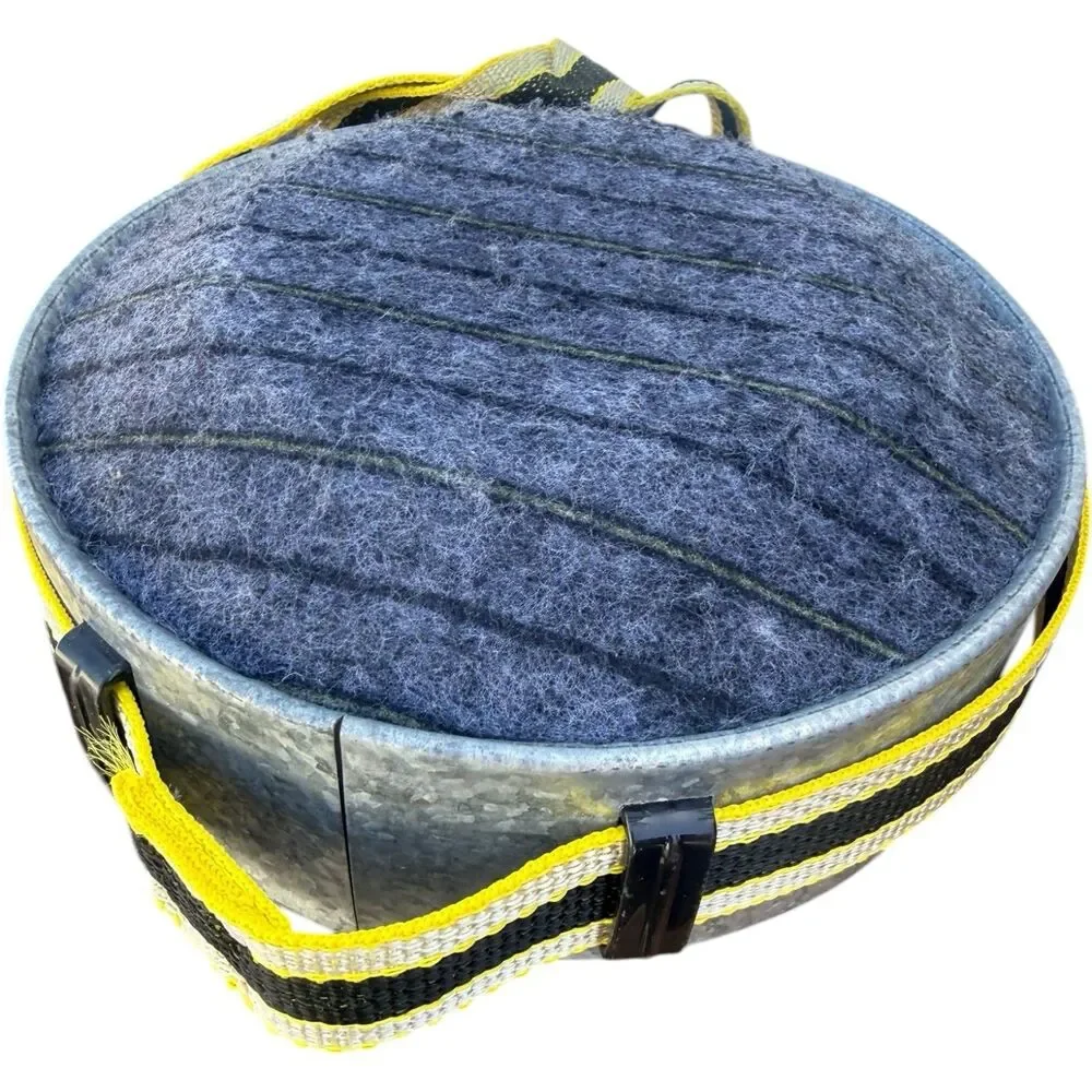 VTG 2Qt Standard Western Round Oasis Canteen Galvanized Steel Wool w/ Strap P20C